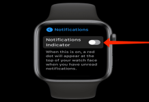 Red Dot Light on Apple Watch
