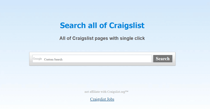 Search All of Craigslist Nationwide