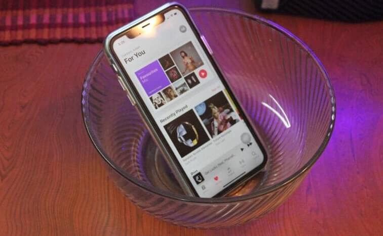 Place The iPhone In A Bowl